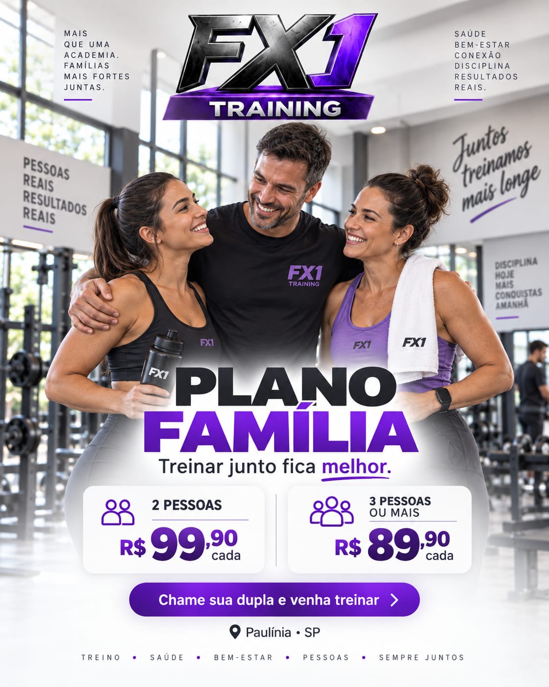 Comunidade FX1 reunida após o treino